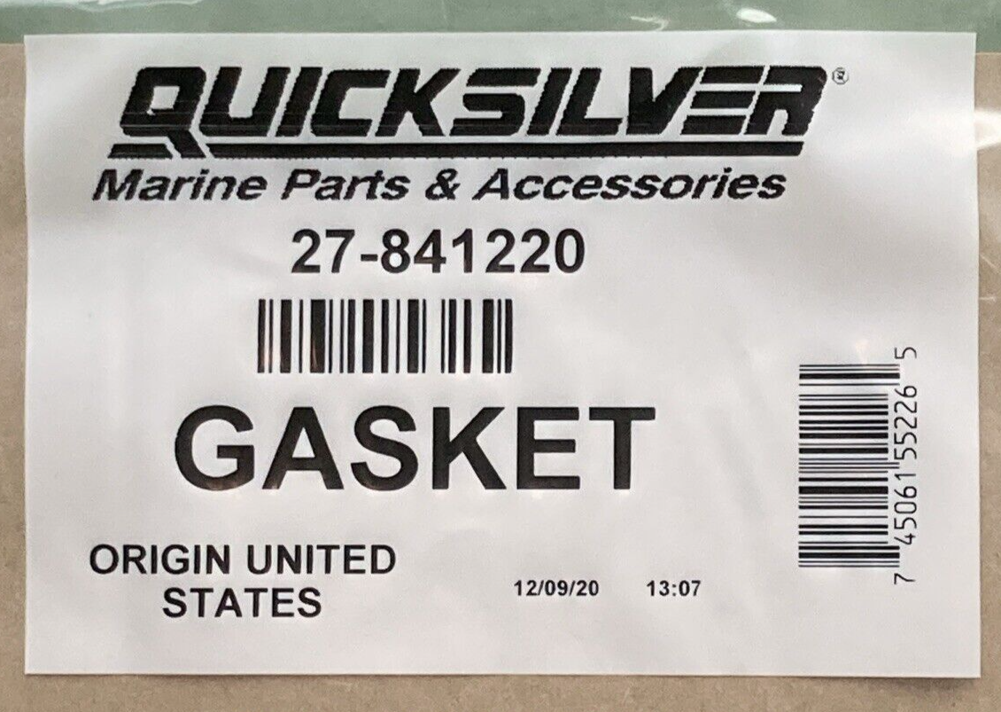 NEW GENUINE MERCURY 27-841220 GASKET ADAPTER PLATE INTAKE REED