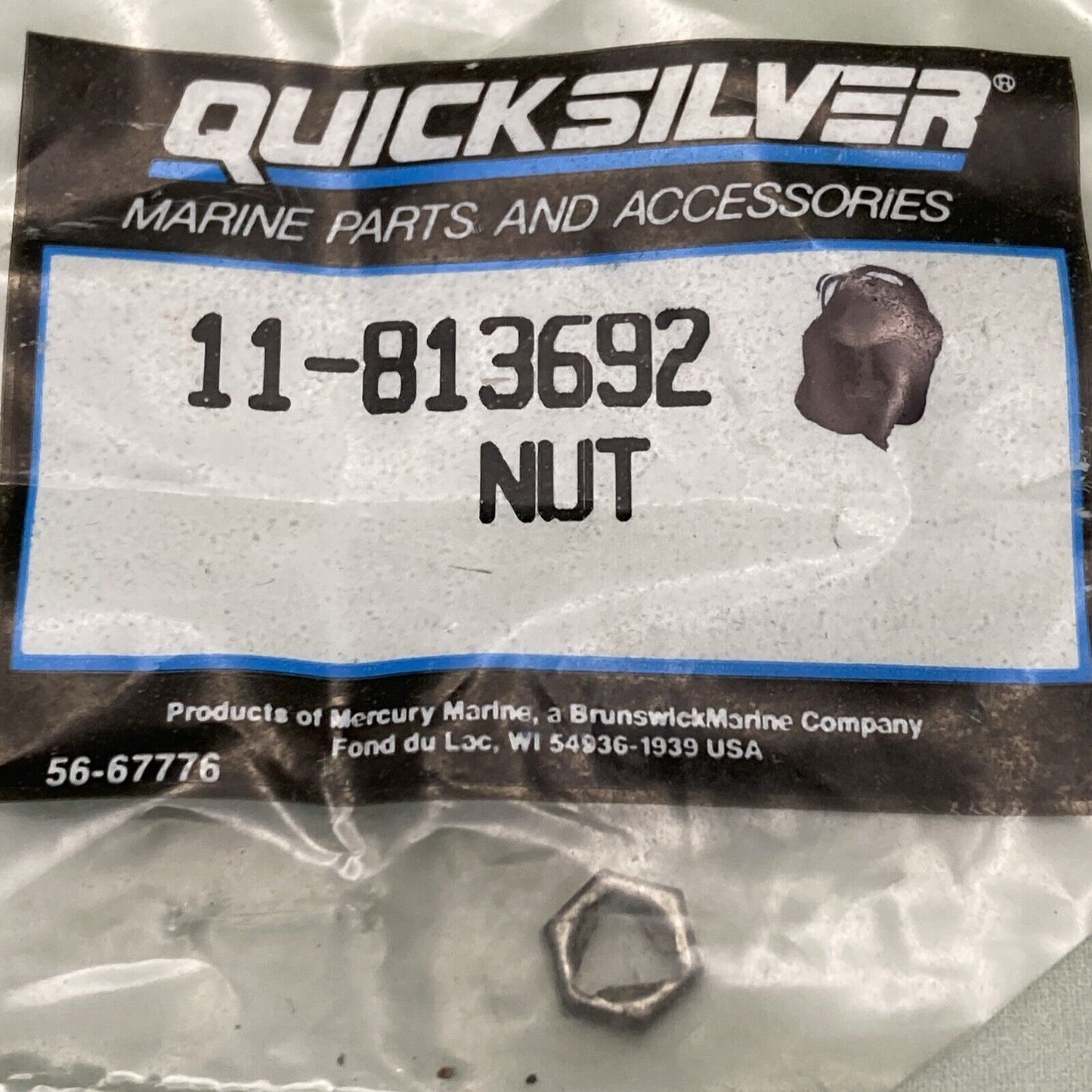 QTY 2 NEW MERCURY QUICKSILVER 11-813692 LOCK NUT BTM COWL OUTBOARD 135HP