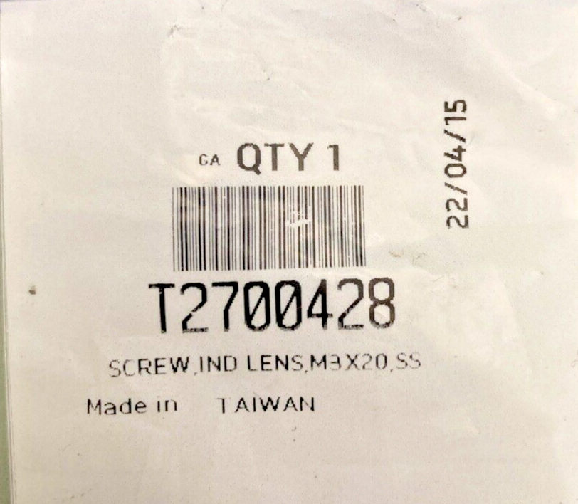 NEW GENUINE TRIUMPH T2700428  Screw, Ind Lens, M3X20, Ss