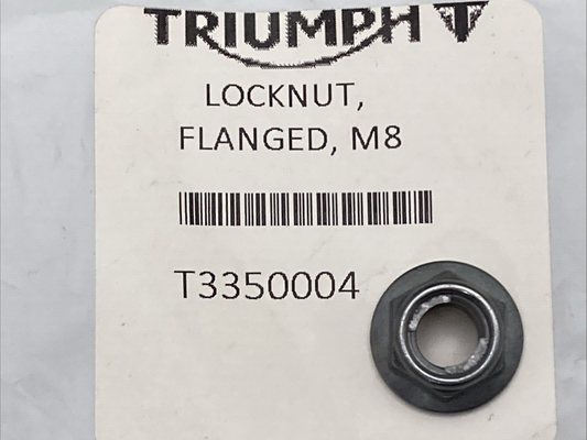 NEW GENUINE TRIUMPH T3350004 Locknut, Flanged, M8