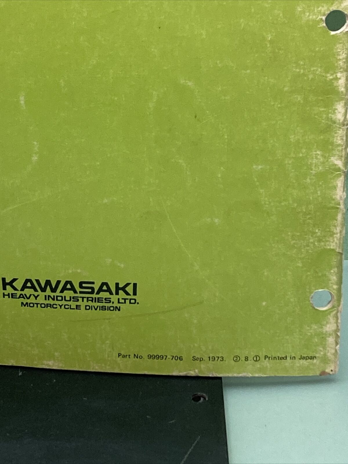 GENUINE KAWASAKI 99997-706 KX 250 SHOP MANUAL