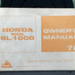 GENUINE HONDA 3137105 MODEL GL1000 OWNER'S MANUAL '78