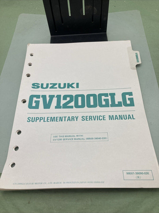 GENUINE SUZUKI 99501-39090-03E GV1200GLG SUPPLEMENTARY SERVICE MANUAL 1986