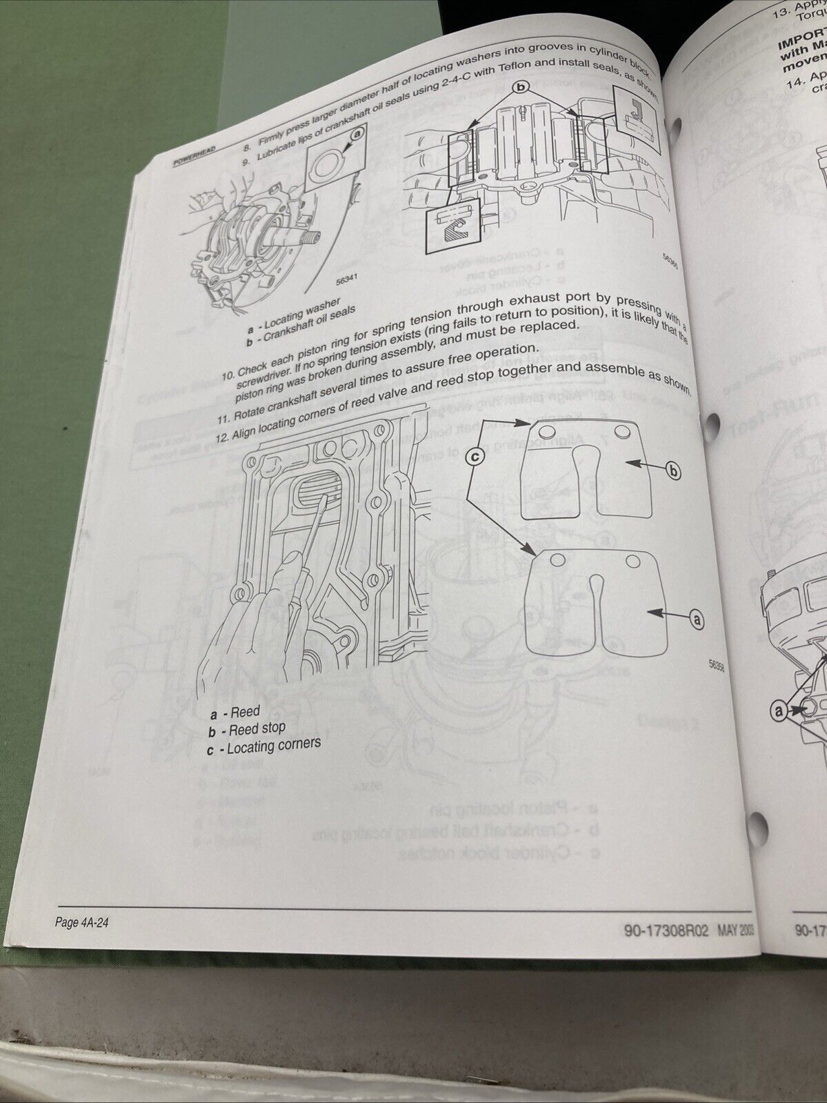 GENUINE MERCURY 90-17308R02 4, 5, 102CC SAILPOWER SERVICE MANUAL 2003