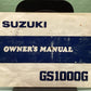 GENUINE SUZUKI 99011-49050-03A GS1000G OWNER'S MANUAL