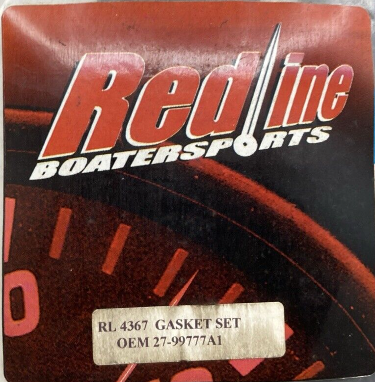 NEW REDLINE RL4367 EXHAUST MANIFOLD GASKET SET, MERCURY QUICKSILVER 27-99777A1