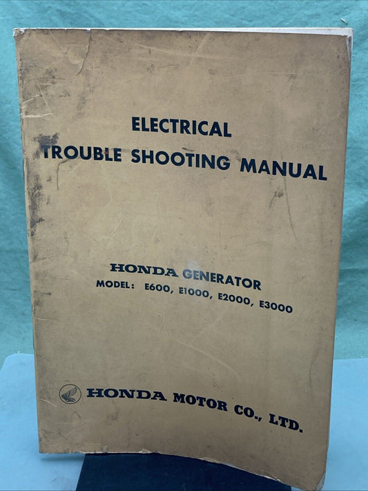 GENUINE HONDA ELECTRICAL TROUBLE SHOOTING MANUAL FOR HONDA GENERATOR 1968