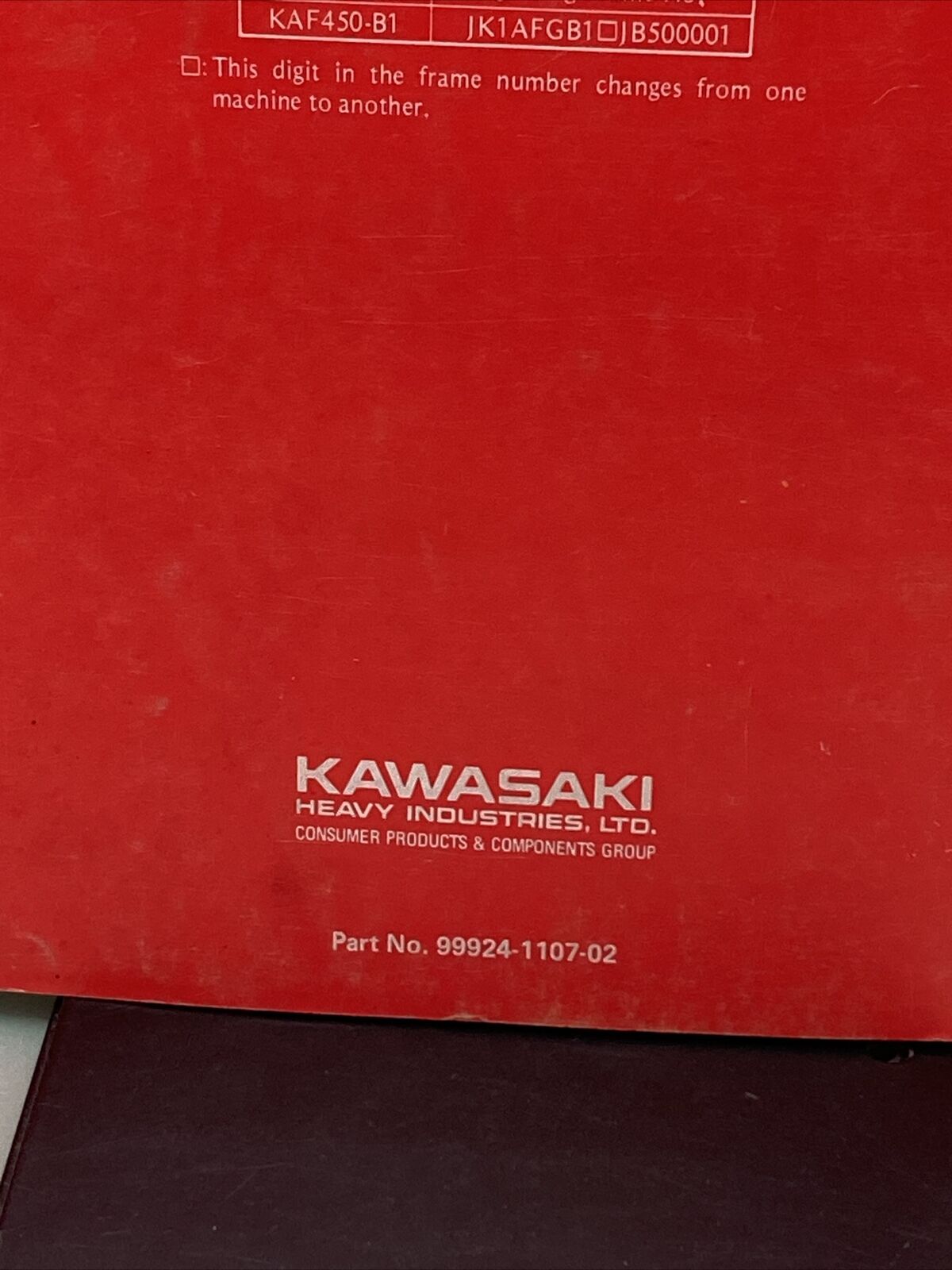 GENUINE KAWASAKI 99924-1107-02 MULE 1000 UTILITY VEHICLE SERVICE MANUAL