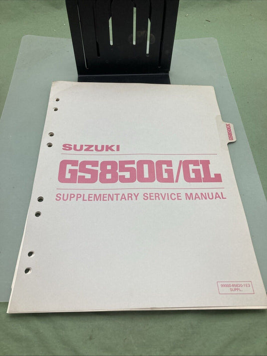 GENUINE SUZUKI 99000-85820-1E3 GS850G/GL SUPPLEMENTARY SERVICE MANUAL 1981