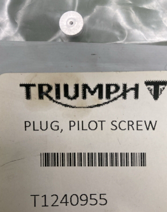 NEW GENUINE TRIUMPH T1240955 Plug, Pilot Screw