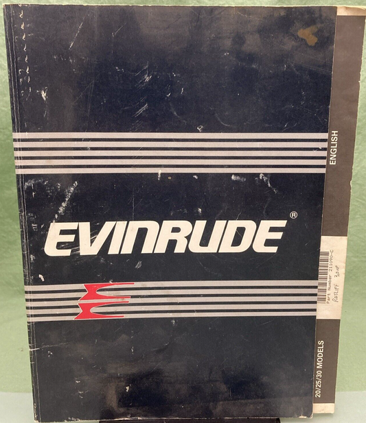 EVINRUDE 211090 OPERATION & MAINTENANCE MANUAL MODELS 20-30 ENGLISH FRENCH 1988