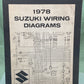 GENUINE SUZUKI WIRING DIAGRAMS 1978