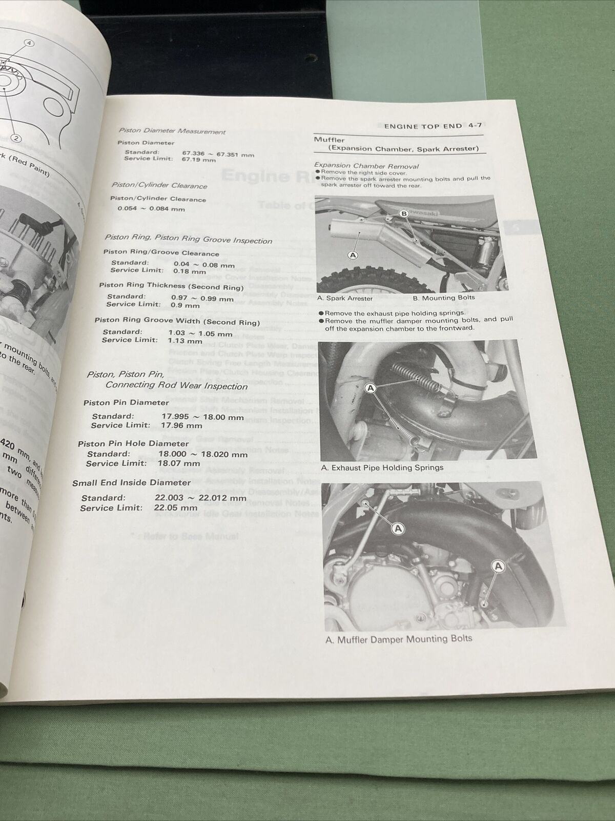 GENUINE KAWASAKI 99924-1143-51 SERVICE MANUAL SUPPLEMENT KDX250