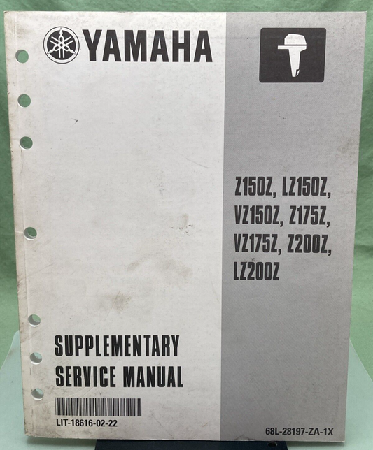 GENUINE YAMAHA LIT-18616-02-22 Z150Z, LZ150Z, VZ150Z SUPP. SERVICE MANUAL 2000