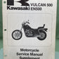 GENUINE KAWASAKI 99924-1125-51 VULCAN 500/EN500 SERVICE MANUAL SUPPLEMENT