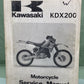 GENUINE KAWASAKI 99924-1114-01 SERVICE MANUAL KDX200