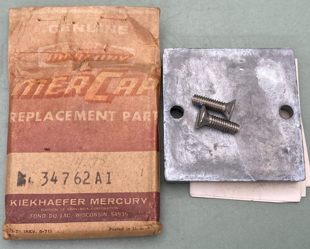 NEW GENUINE MERCURY QUICKSILVER 34762A1 PLATE KIT CLMP SWV BRK ASM OUTBOARD 65HP