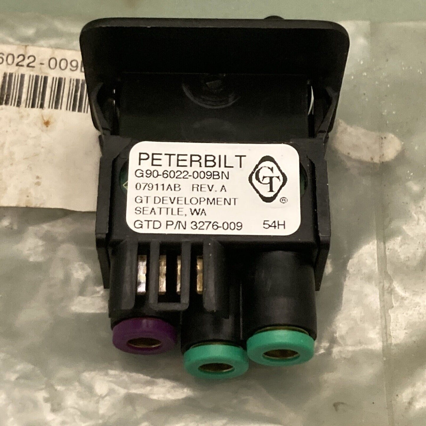 NEW GENUINE PETERBILT G90-6022-009BN VALVE-AIR WITH ELECTRIC SWITCH