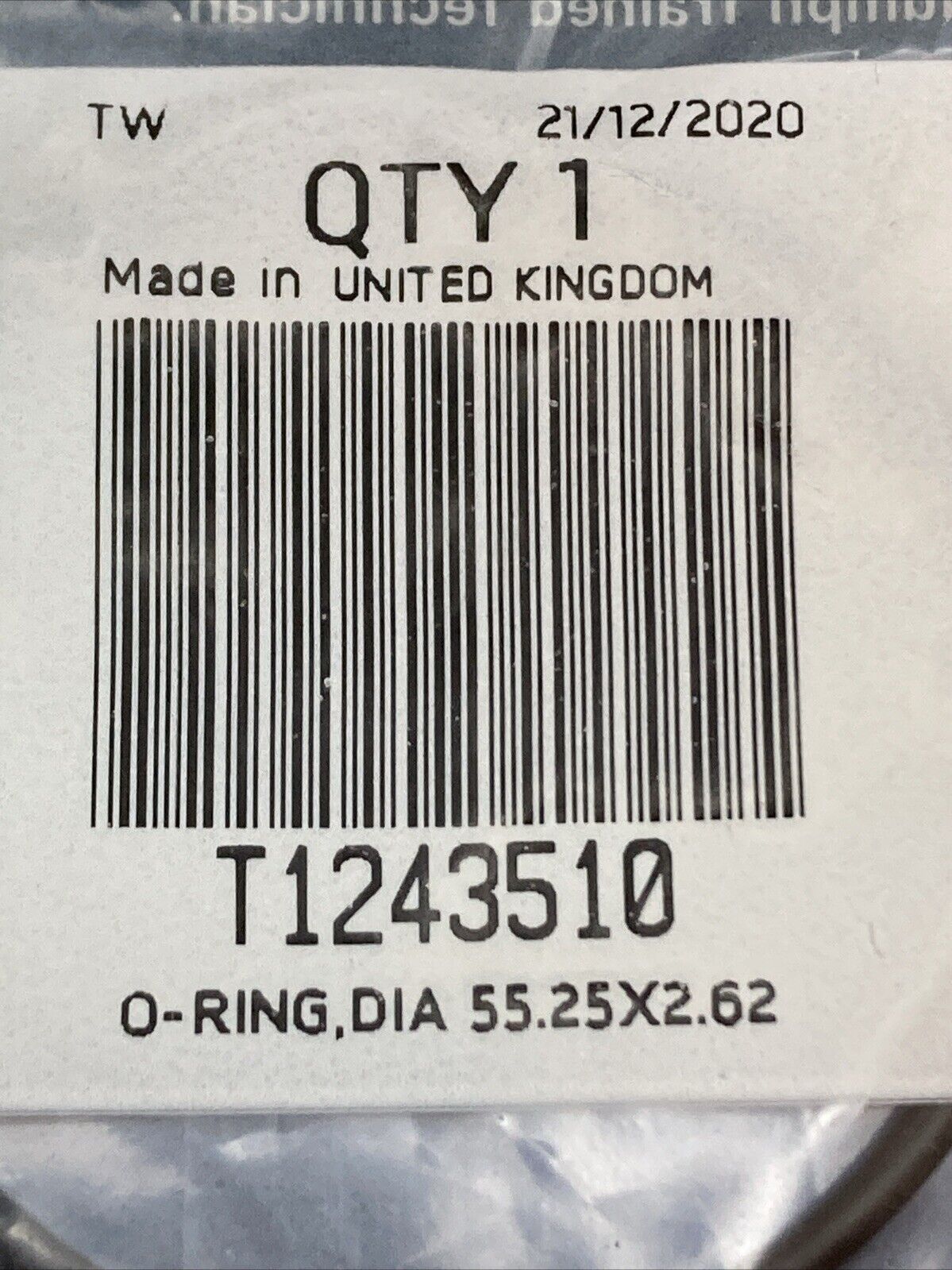 NEW GENUINE TRIUMPH T1243510 O-RING, Dia 55.25X2.62 Rocket III Touring