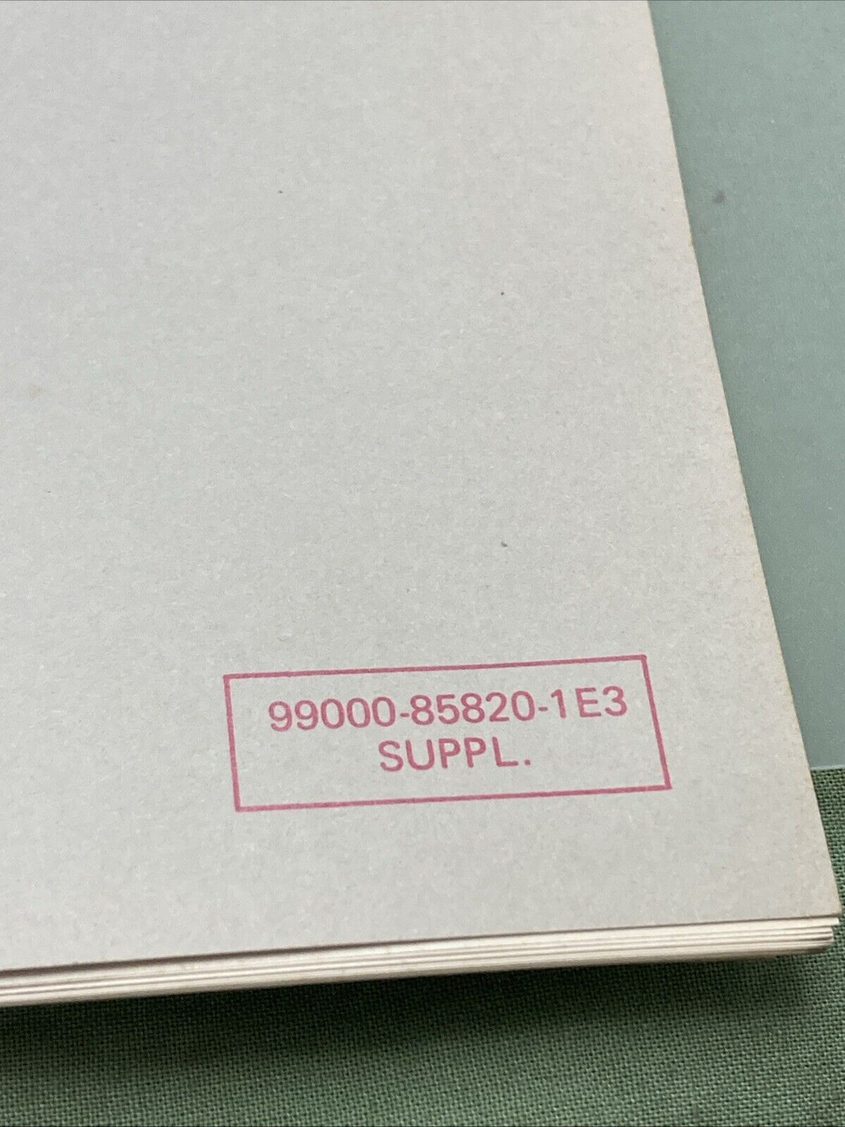 GENUINE SUZUKI 99000-85820-1E3 GS850G/GL SUPPLEMENTARY SERVICE MANUAL 1981