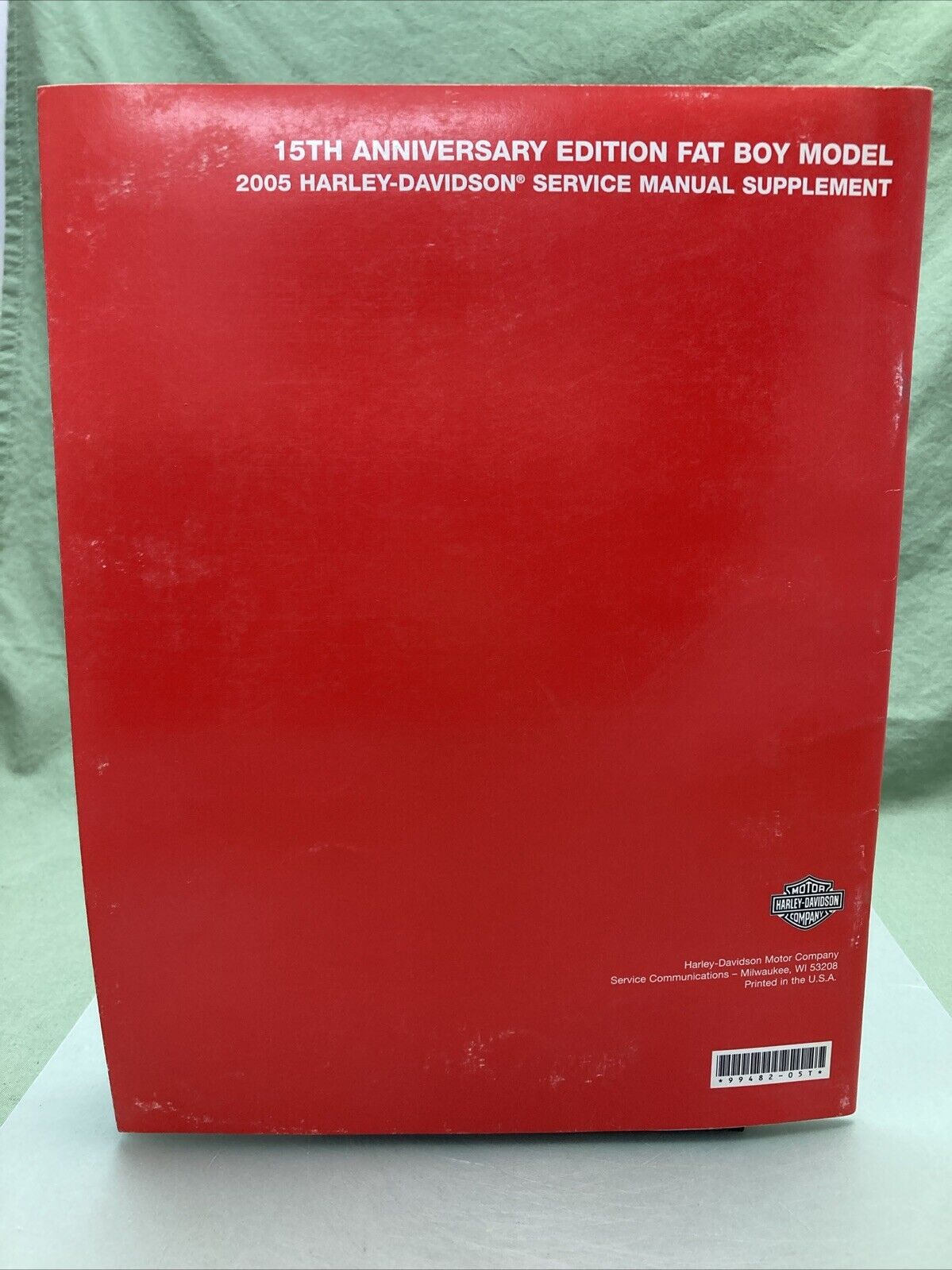 HARLEY DAVIDSON 99482-05T FAT BOY MODEL 2005 SERVICE MANUAL SUPPLEMENT