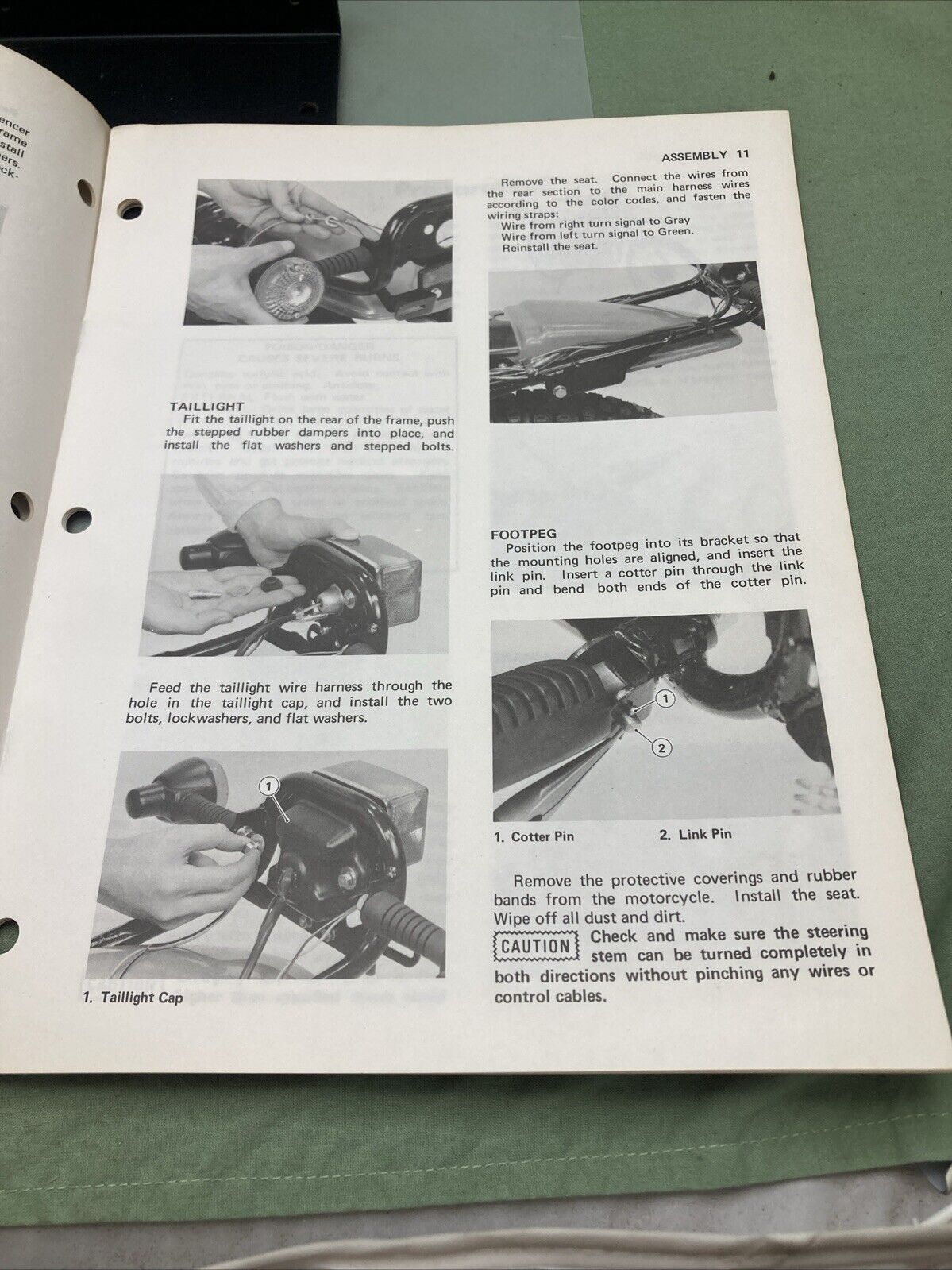 GENUINE KAWASAKI 99931-1063-01 KE125 MOTORCYCLE ASSEMBLY AND PREP MANUAL 1979