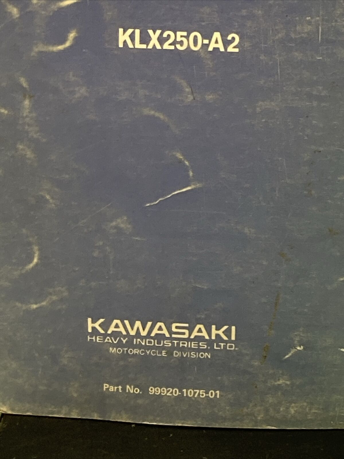 GENUINE KAWASAKI 99920-1075-01 KLX250 OWNER'S/SERVICE MANUAL