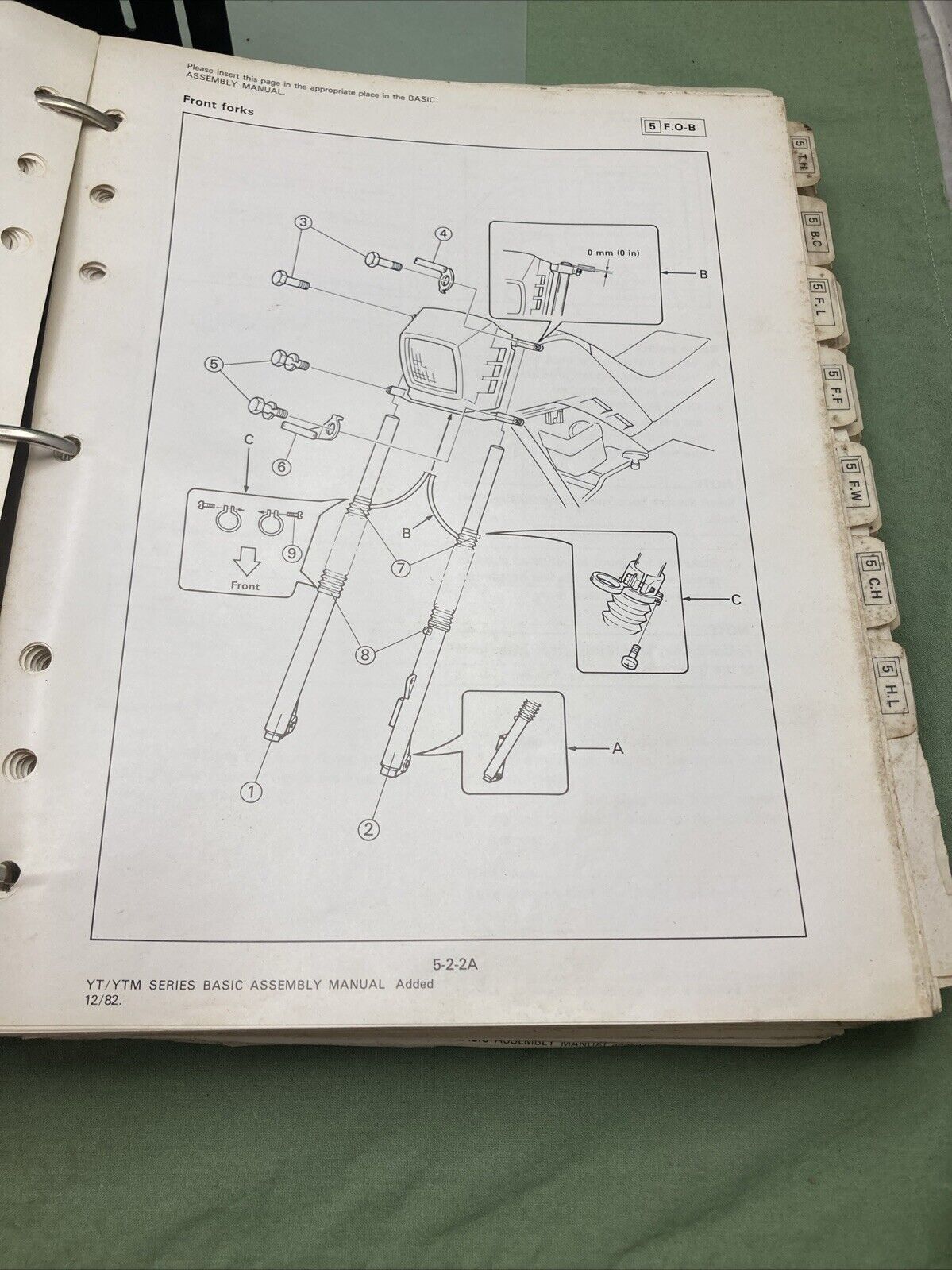 GENUINE YAMAHA LIT-11666-03-88 YT/YTM SERIES BASIC ASSEMBLY MANUAL 1982