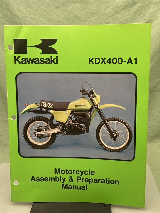 GENUINE KAWASAKI 99964-0046-01 KDX400-A1 MOTORCYCLE ASSY AND PREP MANUAL 1979