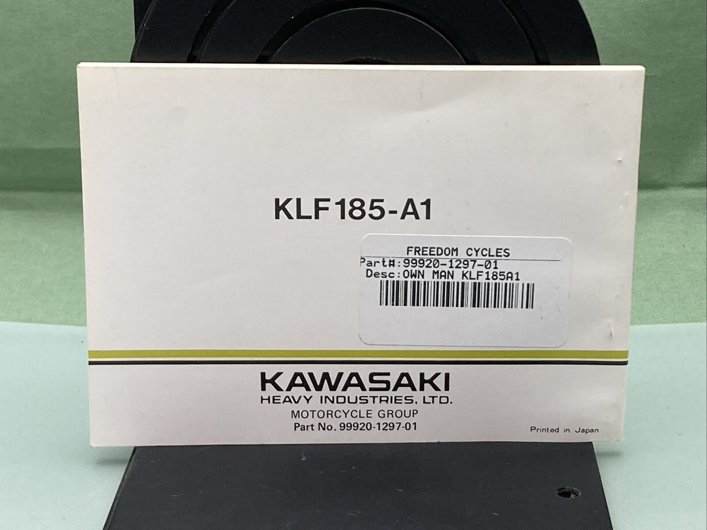 GENUINE KAWASAKI 99920-1297-01 BAYOU 185 OWNER'S MANUAL