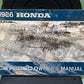 GENUINE HONDA 31MJ1620 CB700SC NIGHTHAWK OWNER'S MANUAL '86