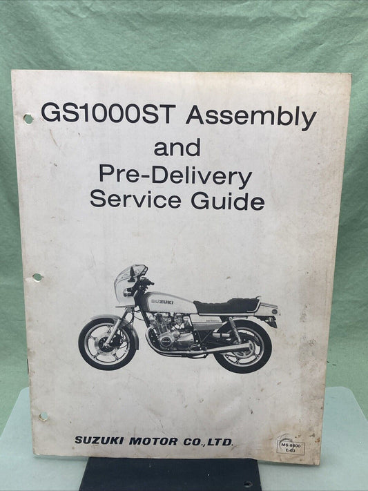 GENUINE SUZUKI MS-8600E-03 GS1000ST ASSEMBLY AND PRE-DELIVERY SERVICE GUIDE