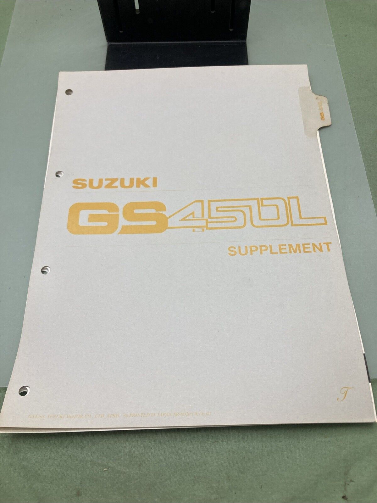 GENUINE SUZUKI SR-6020 E-03 GS450L SUPPLEMENT 1980