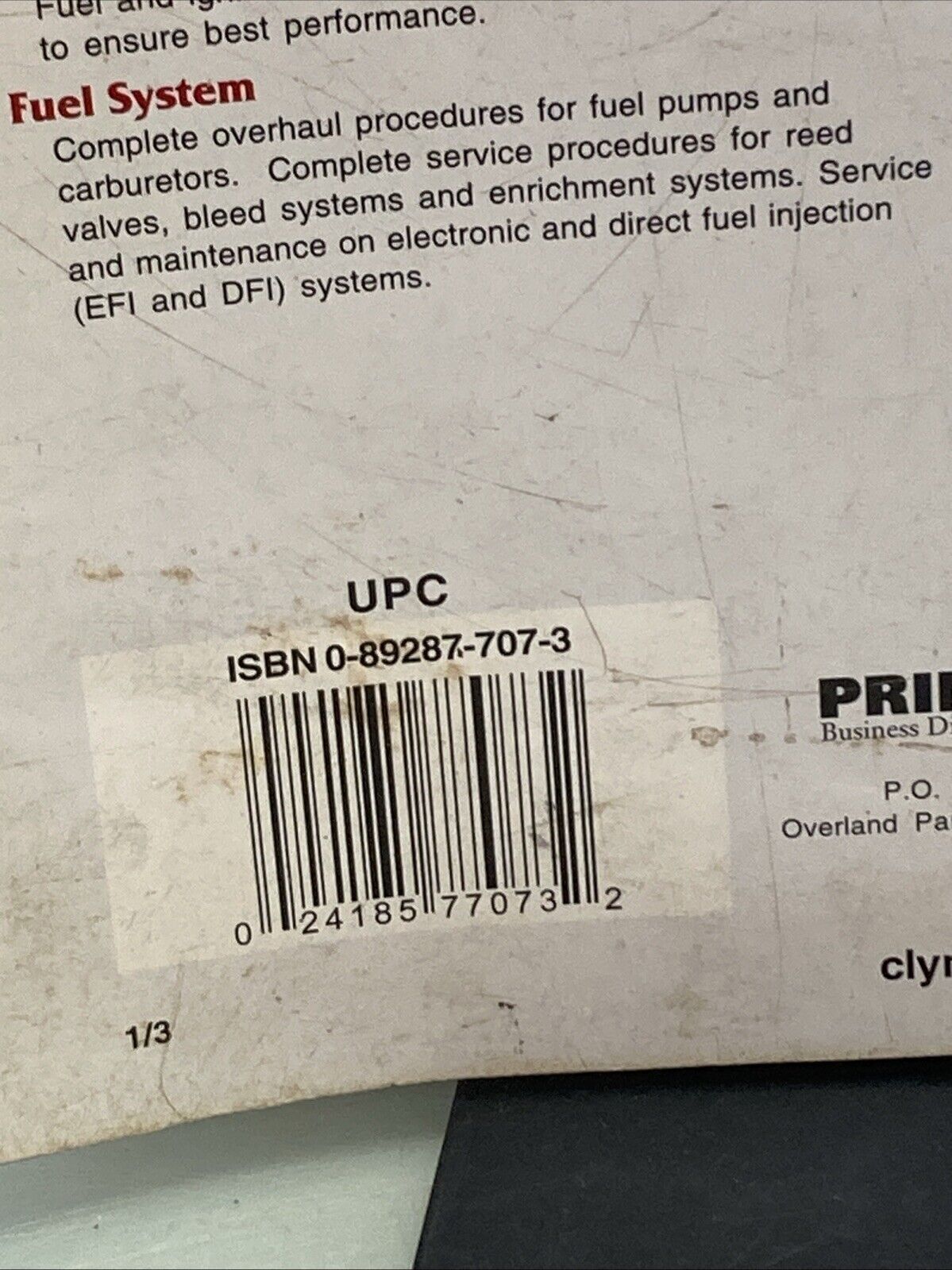 GENUINE CLYMER B724 MERCURY/MARINER OUTBOARD 75-275 HP TWO-STROKE 94-97 MANUAL