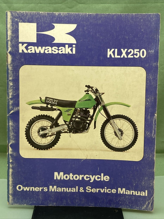 GENUINE KAWASAKI 99920-1063-01 KLX250 OWNER'S/SERVICE MANUAL