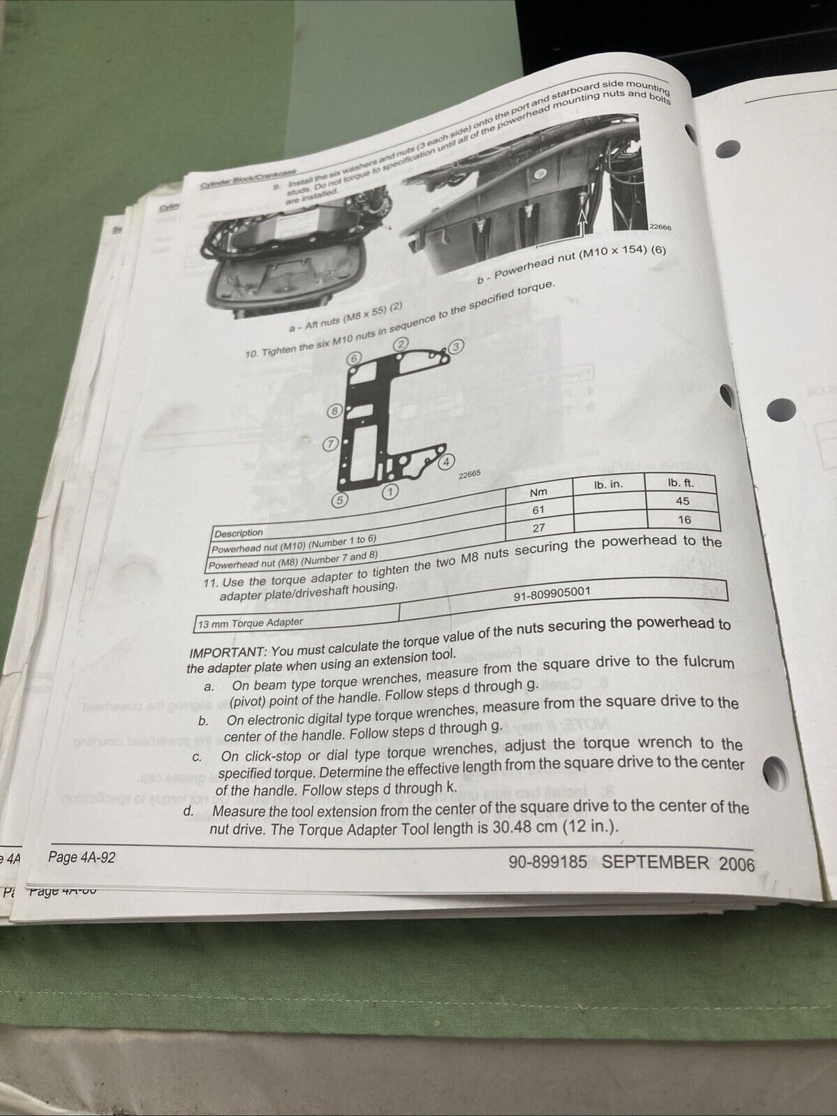 GENUINE MERCURY 90-899185 75/90/115 FOURSTROKE EFI SERVICE MANUAL 2006