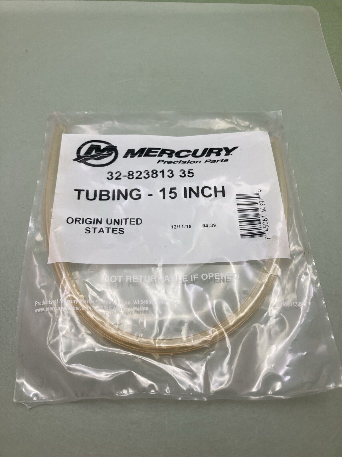 NEW GENUINE MERCURY QUICKSILVER 32-82381335 TUBING 15"
