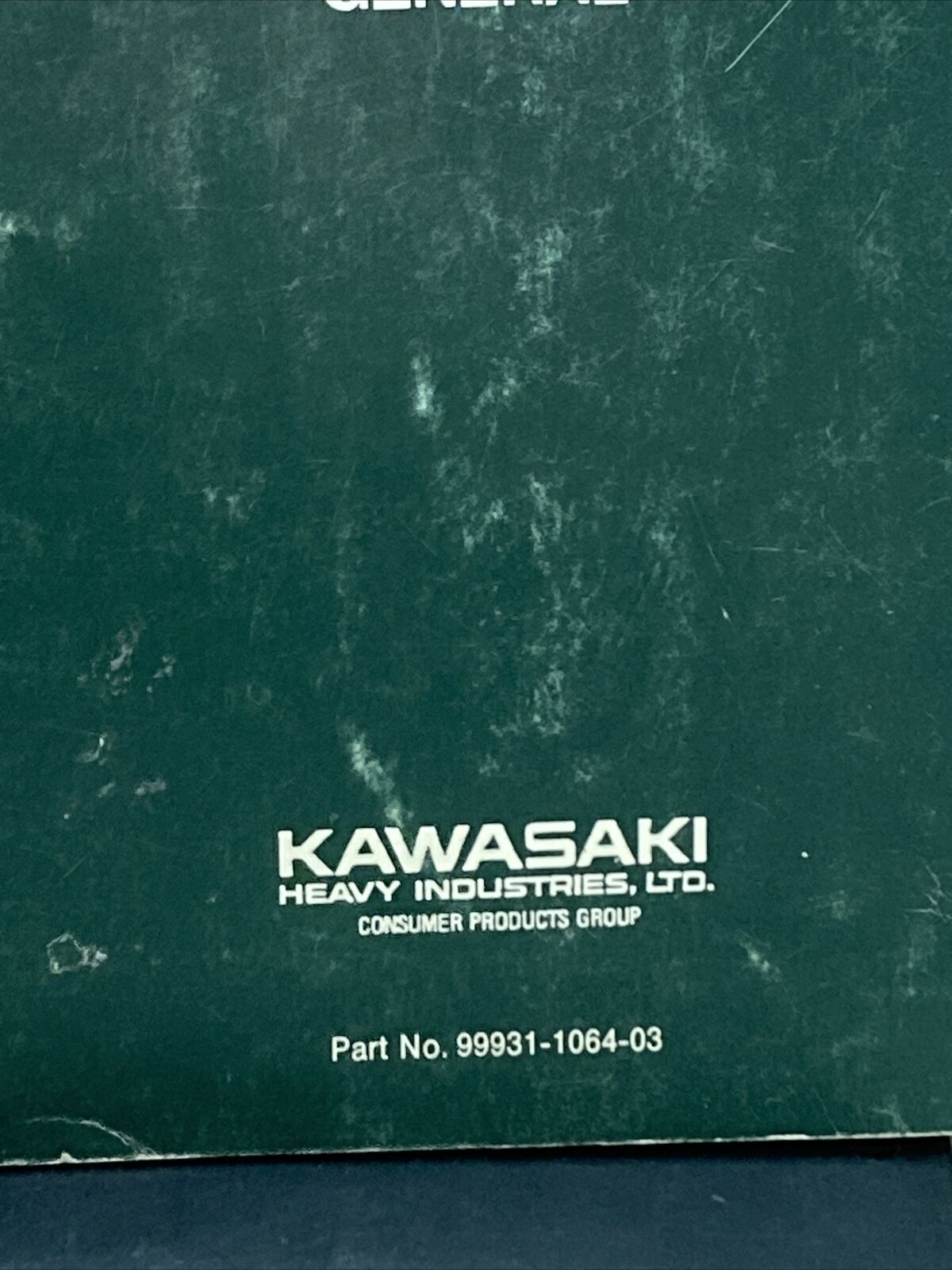 GENUINE KAWASAKI 99931-1064-03 GENERAL ASSEMBLY & PREPARATION MANUAL