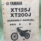 GENUINE YAMAHA LIT-11666-03-03 XT125J XT200J ASSEMBLY MANUAL 15E-28107-10