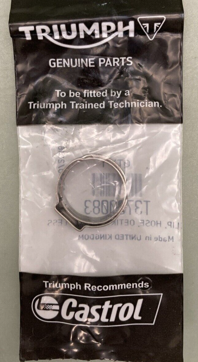 NEW GENUINE TRIUMPH T3700083 Hose, Oetikers, Stepless