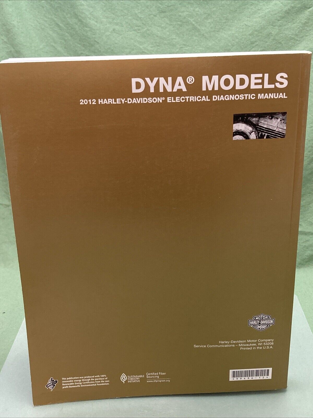 HARLEY DAVIDSON 99496-12 DYNA MODELS 2012 ELECTRICAL DIAGNOSTIC MANUAL