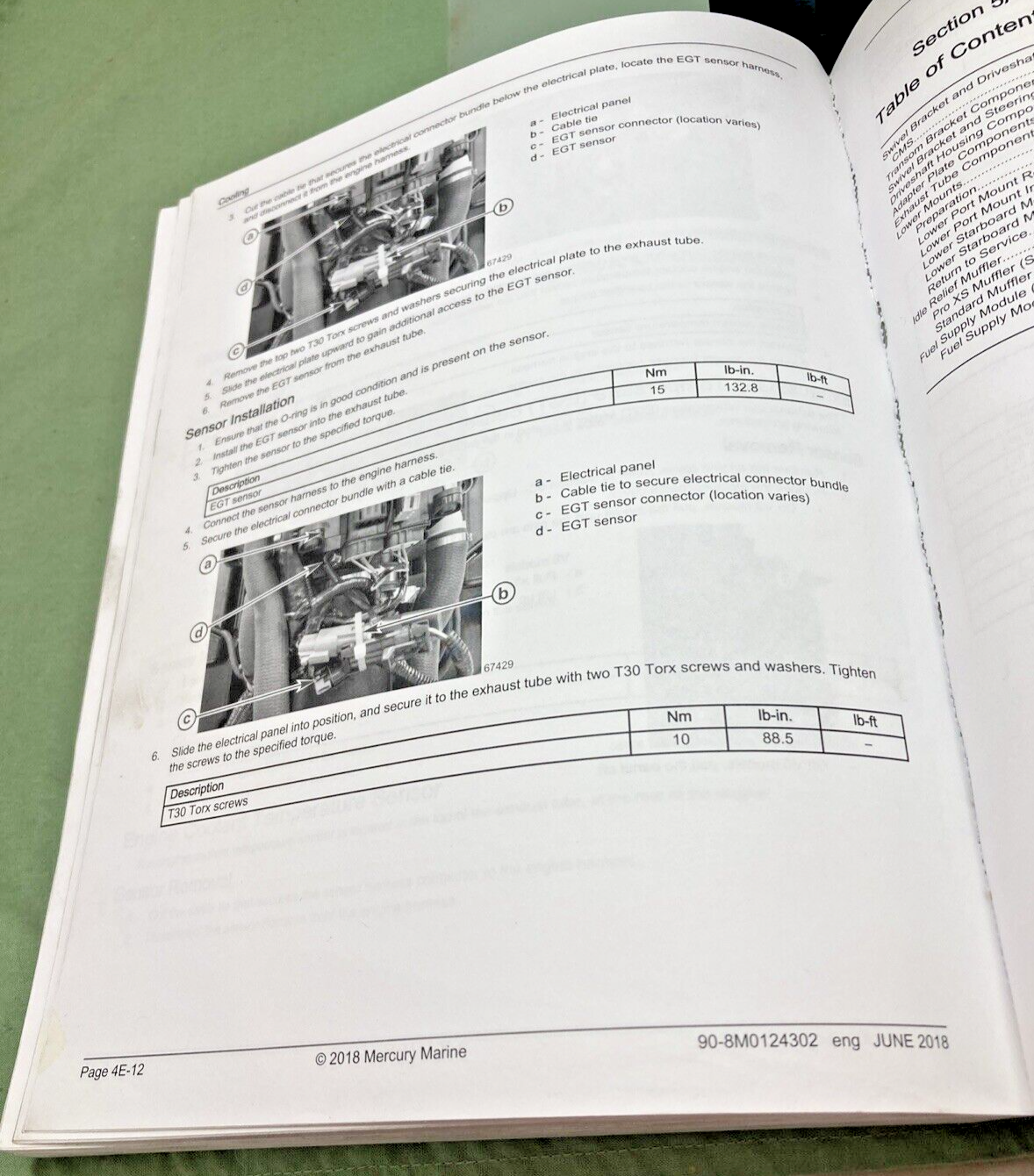 GENUINE MERCURY 90-8M0124302 V6, V8 FOURSTROKE CMS OUTBOARD SERVICE MANUAL 2018