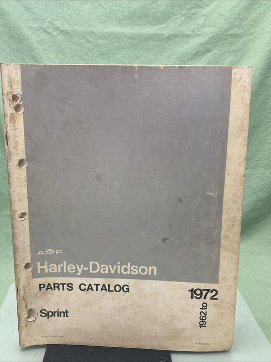 AMF HARLEY DAVIDSON 99455-72A SPRINT PARTS CATALOG 1962-1972