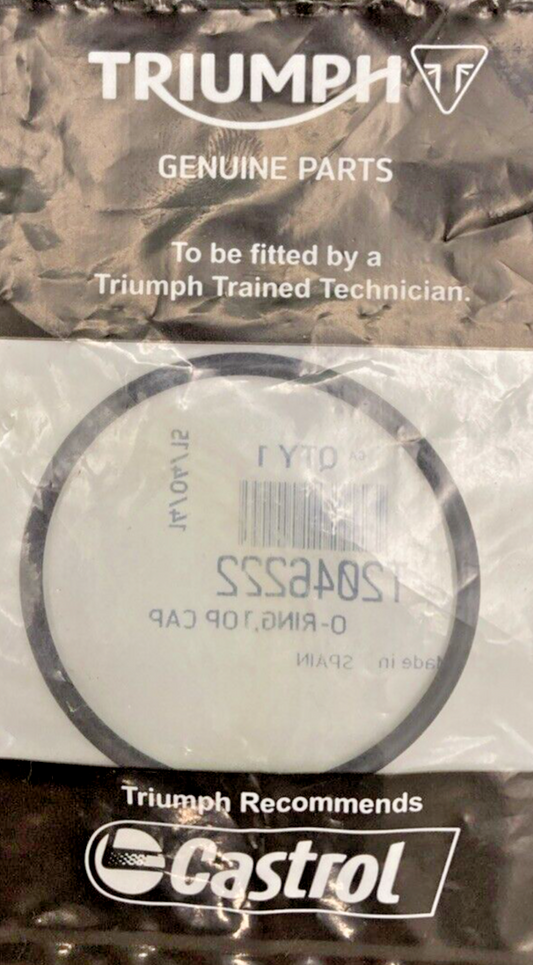 NEW GENUINE TRIUMPH T2046222 O-RING, Top Cap