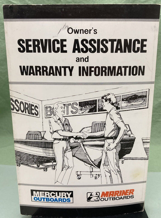 GENUINE MERCURY 90-816211-1 SERVICE ASSISTANCE & WARRANTY INFORMATION 1991