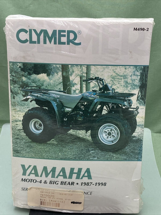 NEW GENUINE CLYMER YAMAHA MOTO-4/BIG BEAR SERVICE MANUAL '87-'98 M490-2