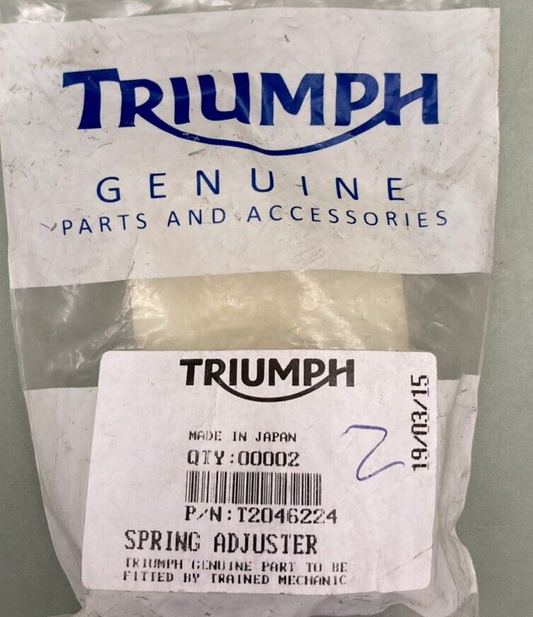 NEW GENUINE TRIUMPH T2046224 Spring Adjuster