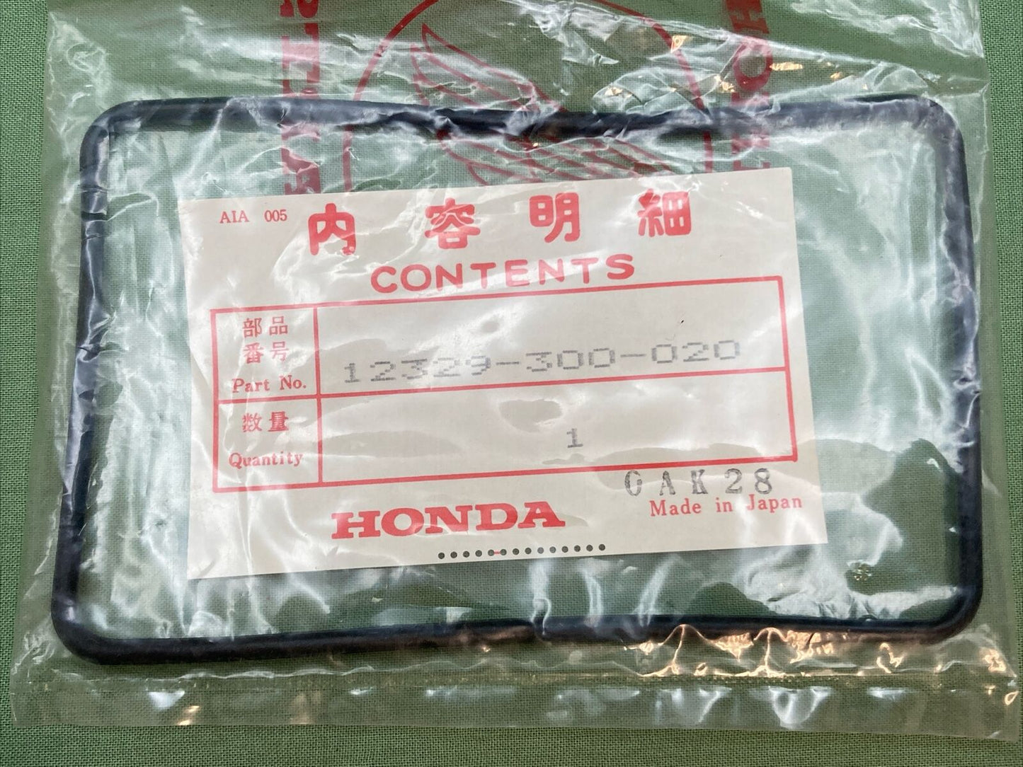 QTY 3 NEW GENUINE HONDA 12329-300-020 GASKET, BREATHER COVER