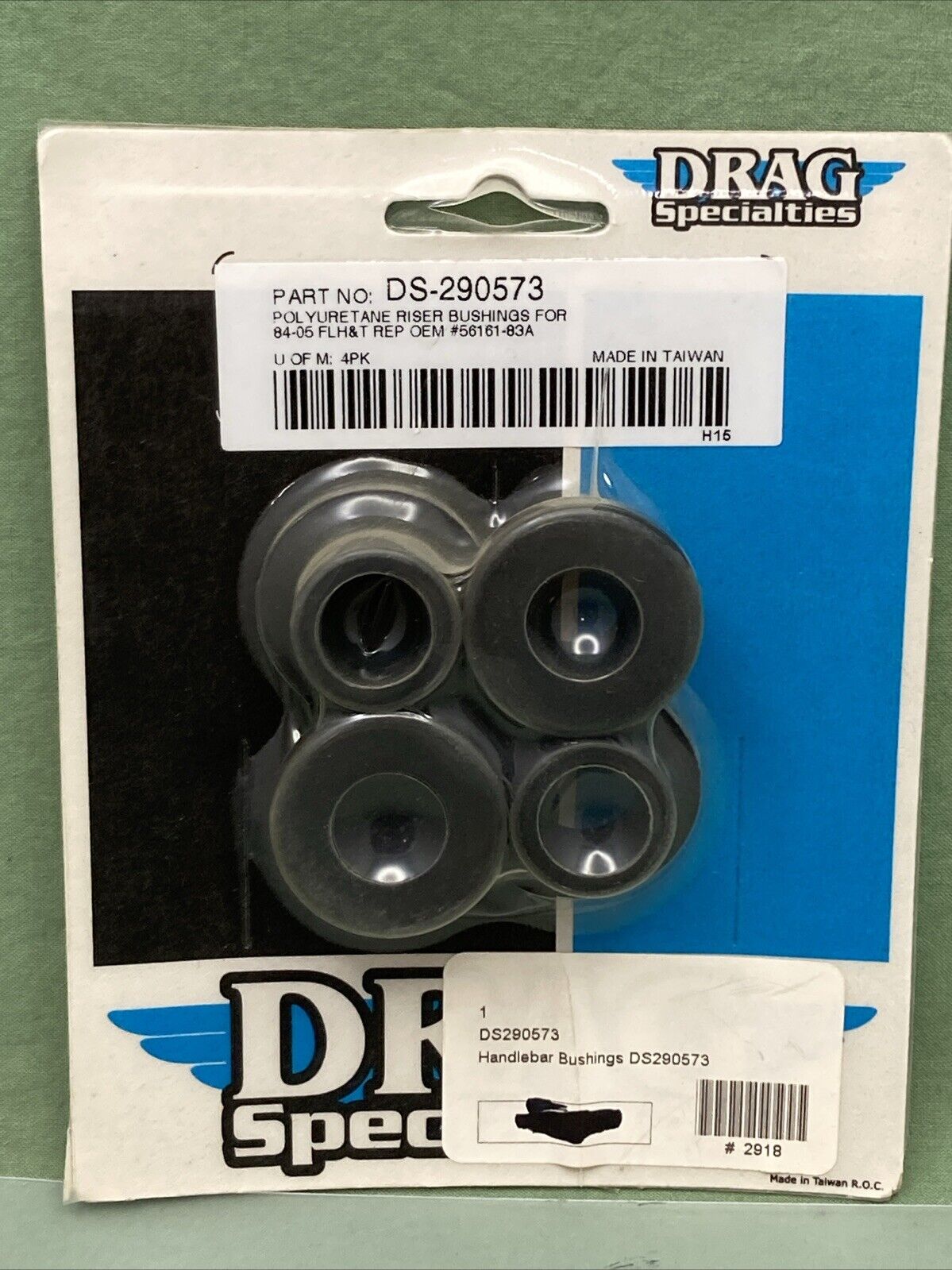 QTY 4 NEW DRAG SPECIALTIES DS-290573 POLYURETANE RISER BUSHING