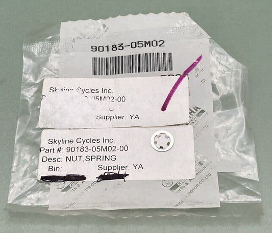 QTY 5 NEW GENUINE YAMAHA 90183-05M02 UPPER CASING Nut, Spring